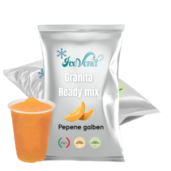 Granita powder mix with melon flavor