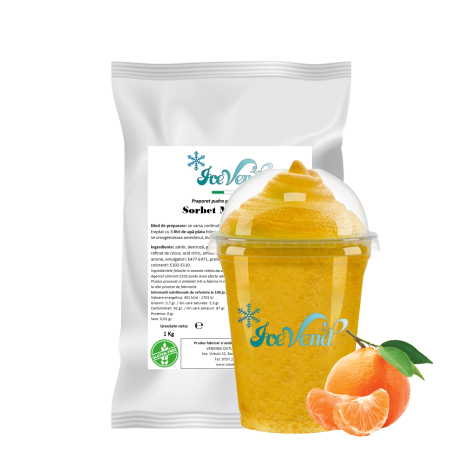 Sorbet powder mix with Tangerines flavor