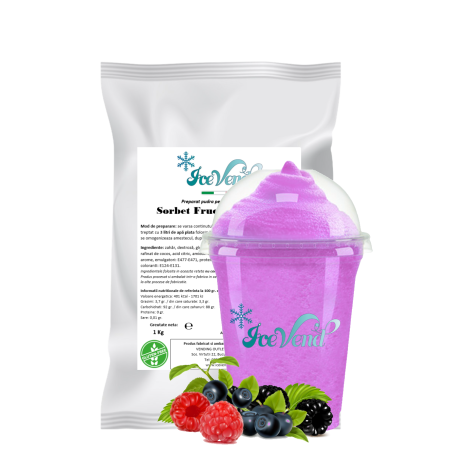 Sorbet powder mix with Forest fruits flavor