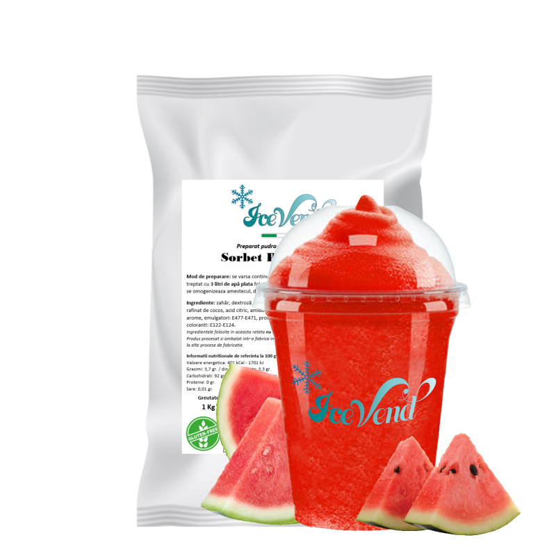 Sorbet powder mix with Watermelon flavor