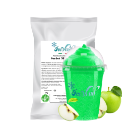 Sorbet powder mix with Green apple flavor