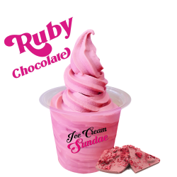 Ruby chocolate soft ice cream IceVend