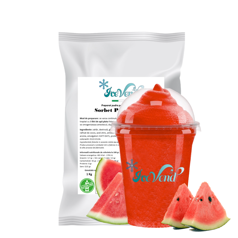 Sorbet powder mix with Watermelon flavor