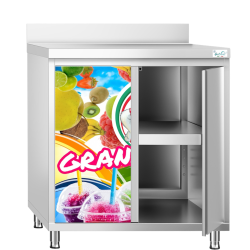 Slush machine stainless steel counter