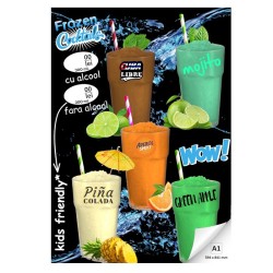 Sticker poster A1 Frozen cocktails