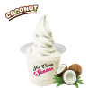 Soft ice cream with coconut taste