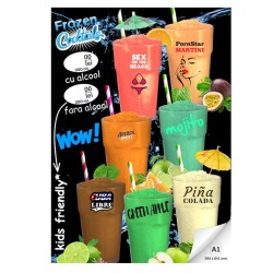 Afis autocolant A1 Frozen Cocktails